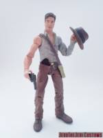 Indiana Jones Temple of Doom (modded) (Indiana Jones) Custom Action Figure [Indiana Jones Temple of Doom custom action figure holding hat]