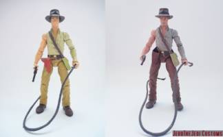 Indiana Jones Temple of Doom (modded) (Indiana Jones) Custom Action Figure [Indiana Jones Temple of Doom custom action figure before and after]