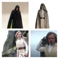 Luke Skywalker (The Last Jedi) (Star Wars) Custom Action Figure [Various images of Luke and the original figure.]