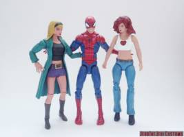 Gwen Stacy (Marvel Legends) Custom Action Figure [Gwen Stacy custom action figure with Spider-Man and Mary Jane]