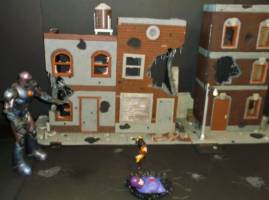 Battle damaged street/buildings (Marvel Legends) Custom Diorama / Playset