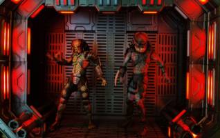 Berserker Predator AKA Mr. Black (Predator) Custom Action Figure