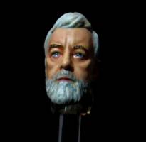 Star wars Black series 6" Old Ben Obi Wan Kenobi head (Star Wars) Custom Action Figure
